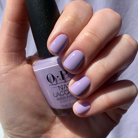 Vino & Varnish on Instagram: “More purples shades for the win! Love this delicate, soft lilac from OPI’s 2018 Fall #PeruCollection. Brand: @opi Shade: #DontTootMyFlute…” Purple Nail Colors Shades, Opi Purple Shades, Opi Purple Gel Polish, Purple Pedicure, Light Purple Nail Polish, Lavender Nail Polish, Nail Paints, Violet Nails, Opi Nail Colors