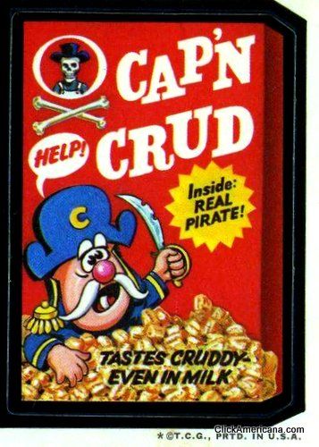 1970's food | Wacky Packs: Cereals (1970s) Bubble Gum Cards, Wacky Packages, Funny Ads, Garbage Pail Kids, Vintage Ads, Pops Cereal Box, Frosted Flakes Cereal Box, Cereal Box, Vintage Toys