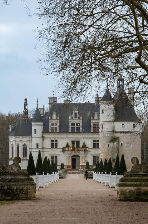 Loire Valley Chateau Loire Valley Chateau, Loire Valley Castles, Castle Estate, Old Manor, Castle Mansion, Vintage House Plans, Chateau France, Castle Ruins, Fantasy Castle