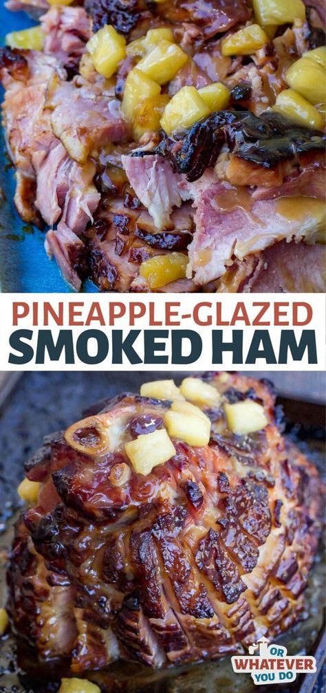 Pineapple-Glazed Smoked Ham Honey Ham Glaze Recipe, Smoked Ham Recipe, Heathly Recipes, Maple Glazed Ham, Ham Glaze Brown Sugar, Pork Meals, Pineapple Glaze, Ham Glaze Recipe, Honey Glazed Ham