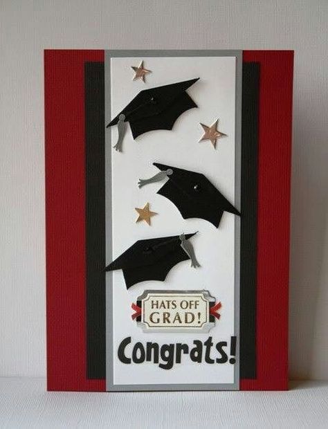 Graduation Graduation Cards Homemade, Stampin Up Graduation Cards, Folder Decorado, Kindergarten Graduation Ideas, Pizza Craft, Graduation Cards Handmade, Grad Cards, Congrats Card, Kindergarten Graduation