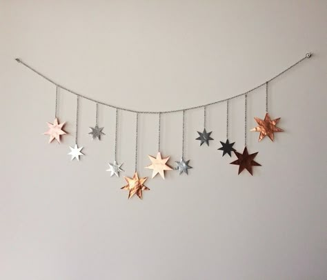 Constellation Bedroom, Stars Banner, Stars Mobile, Stars Wall Art, Art Stars, Stars Wall Decor, Star Banner, Hanging Stars, Star Mobile