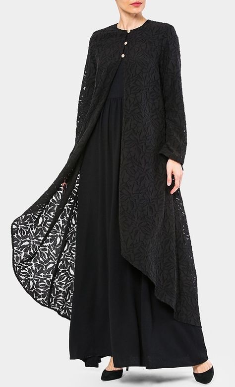 Lace Abaya Designs, Loose Dress Formal, Model Dress Brokat, Abaya Lace, Lace Abaya, Luxury Abaya, Islamic Fashion Dresses, Abaya Design, Model Gamis