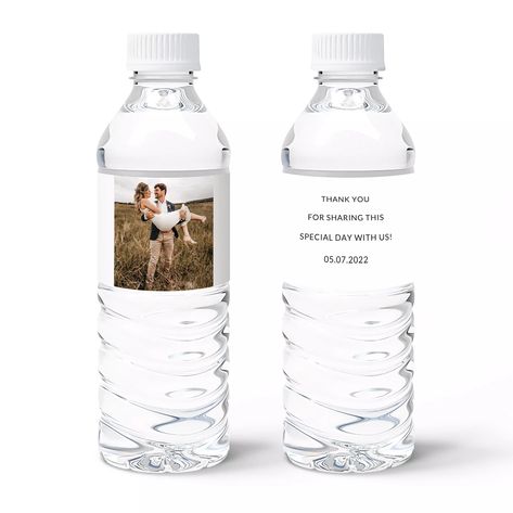 Water Bottle Labels - Reception - Wedding Wedding Water Bottle Labels, Custom Water Bottle Labels, Wedding Water, Second Line, Water Bottle Labels, Wedding Table Settings, Reception Wedding, Bottle Labels, Wedding Table