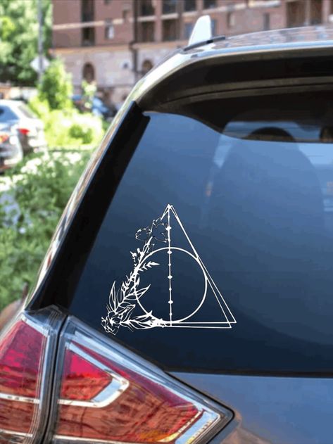 Floral Deadly Hallow Artifacts | Emblem Decal | Car Decal | Phone Sticker | Laptop Decal Deadly Hallows, Phone Stickers, Sticker Laptop, Deathly Hallows, Laptop Decal, Car Decals, Laptop Stickers, Artifacts, Harry Potter