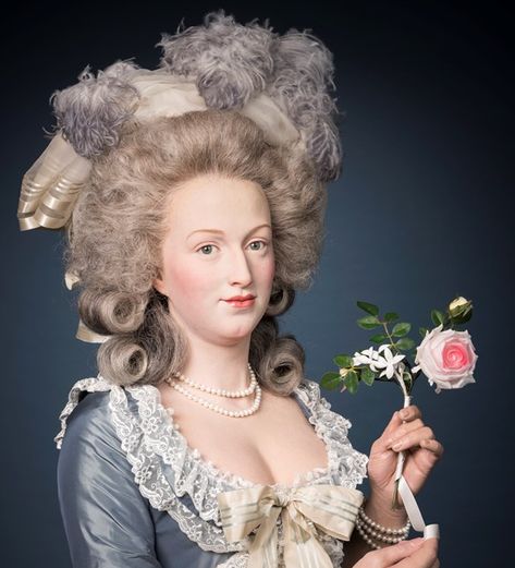 Marie Antoinette | Madame Tussauds™ Vienna | Marie antoinette, Marie antoinette 2006, Antoinette dress Marie Antoinette Hair, 18th Century Hair, Marie Antoinette 2006, Puffy Hair, Antoinette Dress, Pompadour Hairstyle, Rococo Fashion, 18th Century Costume, Royal Aesthetic