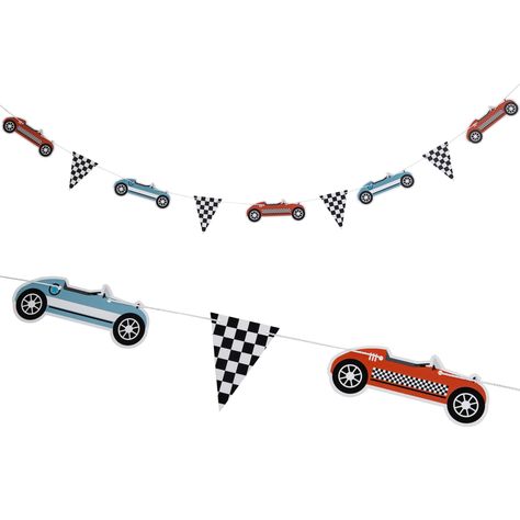 PRICES MAY VARY. RETRO DESIGN - This vintage racing themed garland is perfect for birthday parties, It consists of vintage red and blue racing cars and black and white checked flags, The perfect birthday banner for racing enthusiasts. RACING THEME DECORATION - Decorate your walls, rooms, game rooms and any place you like with this retro and passionate racing banner, Welcome guests home, It's perfect for baby showers, birthday parties and racing themed parties, This banner will add joy and passio Race Car Birthday Decorations, Retro Race Car, Vintage Race Car Party, Race Car Party Decorations, Vintage Car Birthday, Two Fast Birthday, Boys Birthday Party Decorations, Race Car Themes, Boy Birthday Decorations