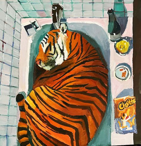 Sketchbook Ideas Doodles, Sketchbook Aesthetic, Kunst Inspiration, Tiger Art, Arte Inspo, Arte Sketchbook, Wow Art, Dessin Adorable, Painting Art Projects