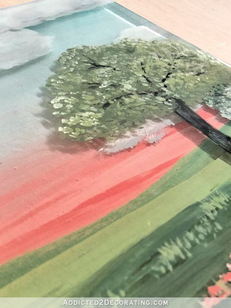 In The Studio: Layered Resin Landscape and Resin Petri Dishes Layered Resin 3d Painting, Resin Over Painting, Painting On Resin Layers, Resin Layer Painting, Layered Resin Art, Layered Resin Painting, Resin Painting Ideas, Layering Resin, Resin Landscape