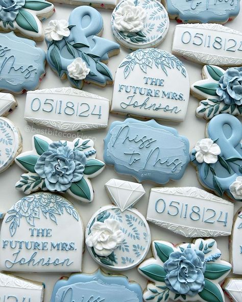 Something blue before I do 💙💍 • • • • #somethingbluebeforetheido #bridalshowercookies #bridalshower #somethingbluecookies #bridetobe… | Instagram Blue And White Bridal Shower Cookies, Something Blue Before I Do Cookies, Something Blue Bridal Shower Cookies, Blue Bridal Shower Cookies, Something Blue Before I Do Shower Theme, Floral Bridal Shower Cookies, Something Blue Before I Do, Blue Bridal Shower Themes, Blue Bridal Shower Decorations