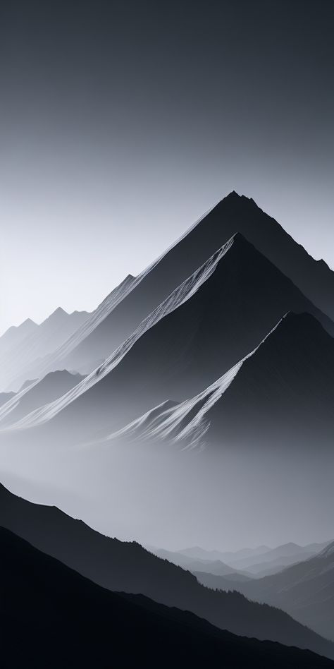 Black Aesthetic Mountains, Black And White Abstract Art Wallpaper, Iphone Background Black And White, White Abstract Wallpaper, Black And White Wallpaper Iphone, Android Wallpaper Black, Monochrome Wallpaper, Peaks And Valleys, F1 Wallpaper Hd