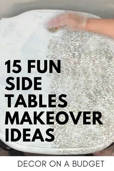 If you're trying to decorate on a budget then you'll love these old wood and glass upcycled furniture ideas. Check out the before and after ideas to get inspired for your next furniture flip. #diy #accenttable #makeover Tabletop Makeover Diy, Upcycle Side Table, Upcycled Furniture Before And After, Decorate On A Budget, End Table Makeover, Side Table Makeover, Resin Table Top, Next Furniture, Furniture Flip