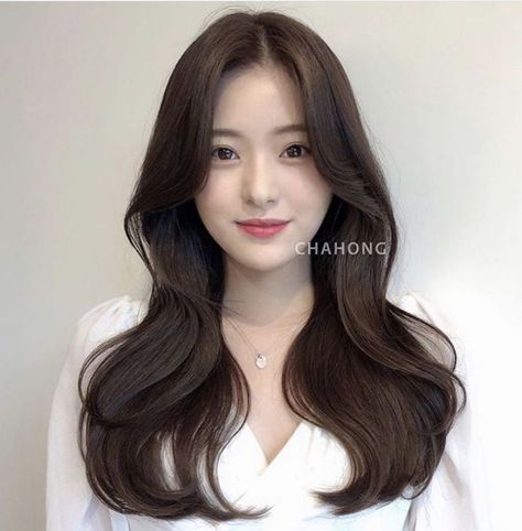 Chahong Hair, Perm Ideas, Korean Perm, Korean Long Hair, Korean Hair Color, Perm Hair, Hair Inspiration Long, Hairstyle Idea, Korean Hair