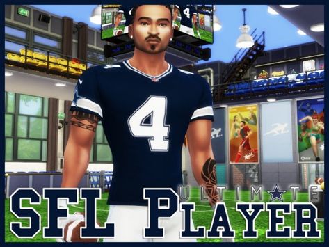 Mod The Sims: Ultimate SFL Player Career by asiashamecca • Sims 4 Downloads Sims 4 Football Career, Sims Download, Play Sims 4, Nfl Raiders, Sims 4 Anime, Play Sims, American Football Jersey, The Sims 4 Download, Sims 4 Downloads