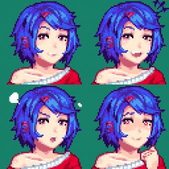 Stardew Valley Emily Fanart, Stardew Valley Mods Character, Emily Stardew Valley Fanart, Emily Stardew Valley, Dragon Spells, Stardew Valley Fanart, Girl With Pink Hair, 8bit Art, Dark Souls Art