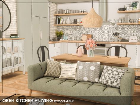 The Sims Resource - Juniper Living + Dining (TSR only CC) Ts4cc Furniture Living Rooms, Sims 4 Cc Furniture Sets Living Room, Ts4 Cc Living Room Set, The Sims Resource Cc Furniture, Sims Dining Room Cc, Sims Furniture Cc Living Room, Sims 4 Alpha Cc Furniture Living Room, Sims 4 Modern Living Room Cc, The Sims Resource Living Room