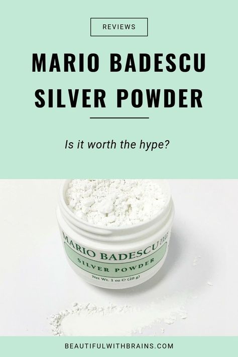 Mario Badescu's Silver Powder is designed to unclog your pores to help out with acne and oily skin. Click this pin to learn if it actually works and if it's worth the hype. #skincare #skincareproducts #acne #oilyskin How To Use Mario Badescu Facial Spray, Mario Badescu Facial Spray Uses, Mario Badescu Silver Powder, Mario Badescu Skincare Products, Anti Aging Skin Care Diy, Cream For Oily Skin, Mario Badescu, Unclog Pores, Facial Moisturizers