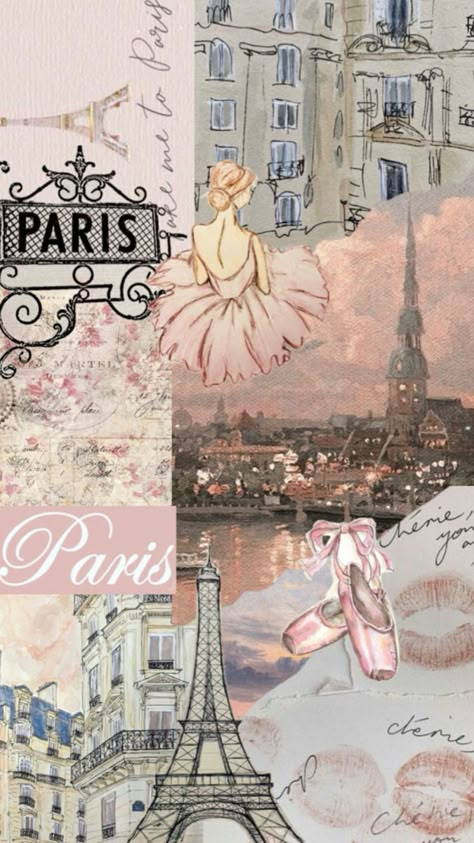 Pink Paris Wallpaper, Paris Aesthetic Wallpaper, Paris Collage, Paris Pink, Paris Wallpaper, Pink Wallpaper Backgrounds, Baby Pink Aesthetic, Paris Pictures, Paris Aesthetic