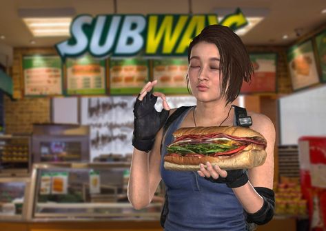 Jill's Sandwich by usaokay on DeviantArt Jill Sandwich, Tyrant Resident Evil, Fast And Furious Cast, Valentines Gif, Valentine Resident Evil, Resident Evil Anime, Resident Evil Funny, Valentines Memes, Resident Evil Girl