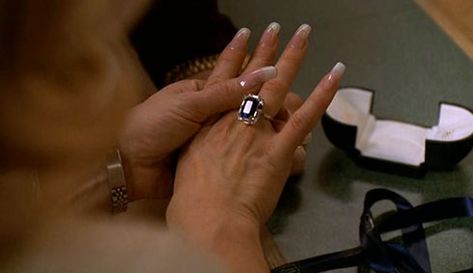 Sopranos Nails, Pink And White Acrylic Nails, Carmela Soprano, Louis Vuitton Nails, Chipped Tooth, The Sopranos, Subtle Nails, Broken Nails, White Acrylic Nails