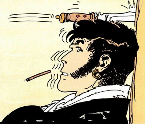 Hugo Pratt - Corto Maltese Muse Board, Hugo Pratt, Lucky Luke, La Art, Bd Comics, Character Inspo, Comics Art, Beautiful Man, Comic Book Artists