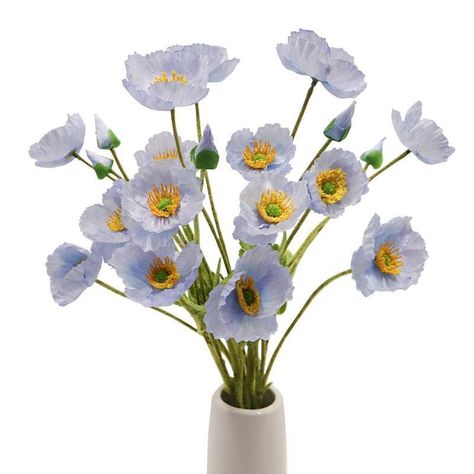 Himalayan Blue Poppy, Planting Poppies, Diy Flower Wall, Anemone Bouquet, Poppy Bouquet, Memorial Day Decorations, Diy Flores, Fleurs Diy, Flower Vase Arrangements