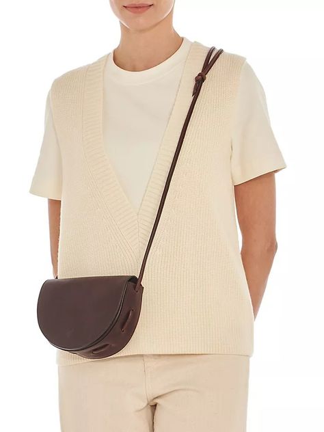 Shop Il Bisonte Snodo Leather Crossbody Saddle Bag | Saks Fifth Avenue Saddle Crossbody Bag, Crossbody Saddle Bag, Pocket Top, Strap Top, Hey Girl, Saddle Bag, Strap Tops, Women's Fitness, Crossbody Strap