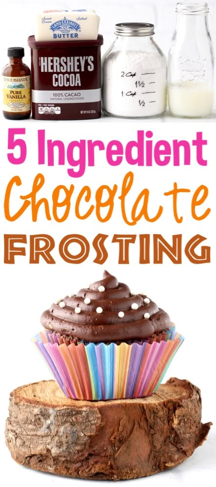 Chocolate Frosting Recipe Easy, Frosting For Cake, Party Pies, Frosting For Chocolate Cupcakes, 5 Ingredient Or Less Recipes, Chocolate Icing Recipes, Best Frosting, Frost Cupcakes, Chocolate Frosting Recipe