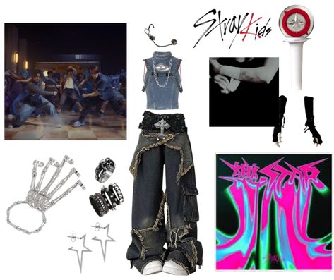 Skz Outfit Ideas Concert, Stray Kid Outfit Concert, Skz Ate Outfit Idea, Dominate Outfit Ideas, Straykids Outfit Concert, Stray Kids Outfit Inspo Concert, Skz Ate Outfits, Stray Kids Tour Outfits, Maxident Outfit Inspired