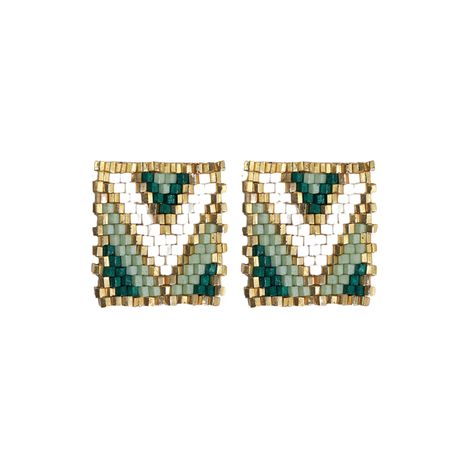 PRICES MAY VARY. Beaded Stud Earrings: The Kallie studs showcase a captivating 3/4-inch square adorned with colorful seed beads. This intricate design with vibrant eye-catching colors adds a subtle sparkle and bohemian touch to any look. Versatile Everyday Boho Earrings: Perfect for layering or wearing alone, these petite studs offer just the right amount of bohemian flair for daily wear. These earrings are sure to compliment your favorite outfits from casual to dressy occasions. Fashion with a Seed Bead Stud Earrings, Earring Silhouette, Bead Stud Earrings, Diy Seed Bead Earrings, Beaded Charms, Bead Earring, Beaded Earrings Patterns, Earring Ideas, Alloy Earrings