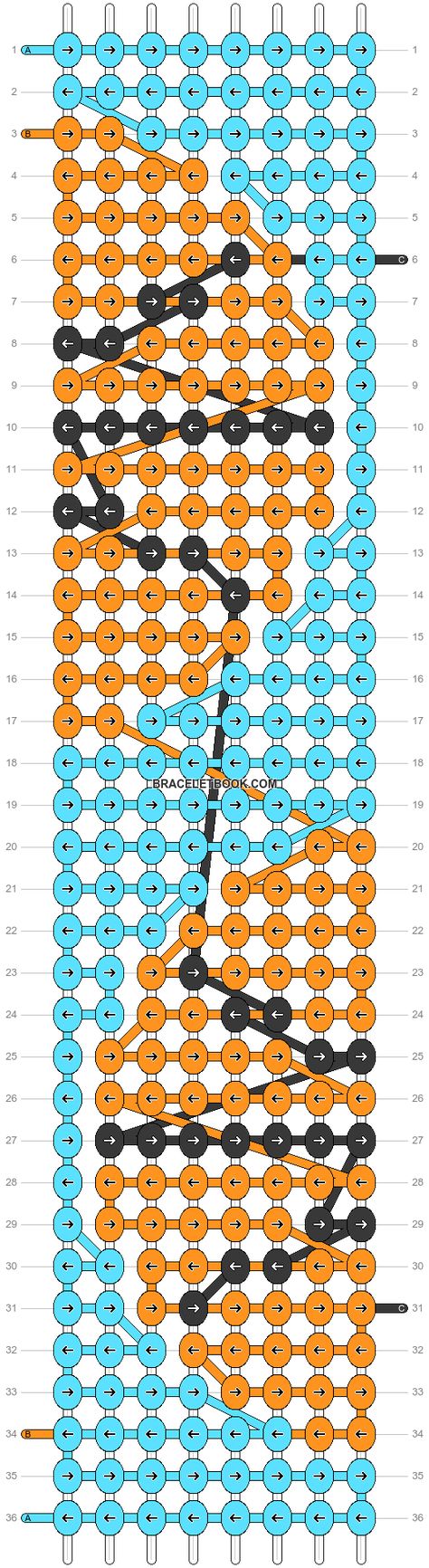 Alpha pattern #36424 | BraceletBook Basketball Alpha Pattern, Basketball Cross Stitch Pattern, Basketball Bracelet Pattern, Neck Piercing, Diy Basketball, Cute Halloween Makeup, Cute Friendship Bracelets, Drawing Tutorial Face, String Art Patterns