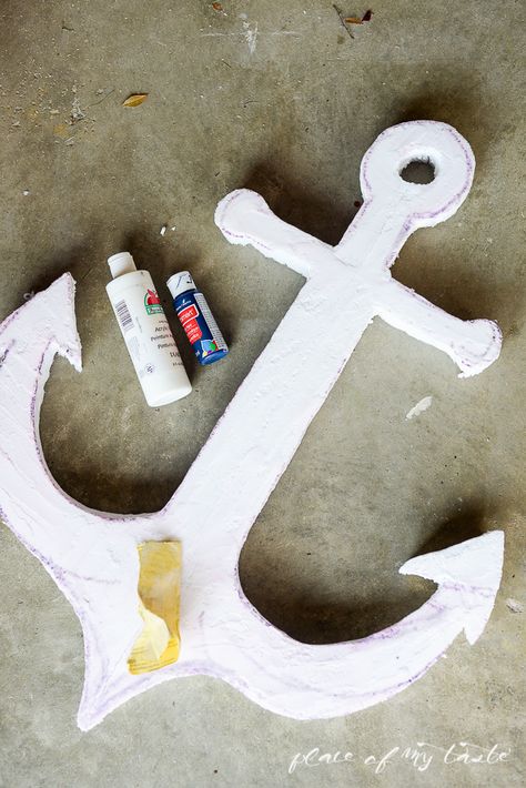 Nautical Party Decorations Diy, Diy Anchor Decor, Diy Anchor, Anchor Crafts, Anchor Signs, Decorative Mesh Wreaths, Light Up Canvas, Pirate Decor, Anchor Decor