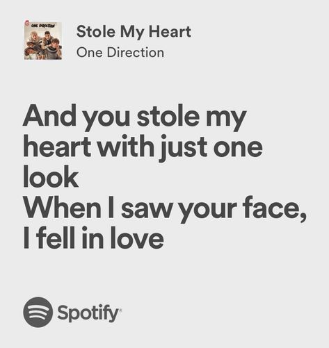 Stole My Heart One Direction, I Love You In One Direction Lyrics, Song Posters, One Direction Lyrics, One Direction Songs, When I See You, Need Someone, Song Quotes, Pretty Lyrics