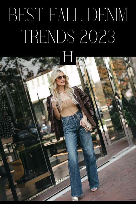 If you’re a denim lover like me then head over to my blog where I'm sharing the 5 hottest denim trends of 2024 featured in 5 fabulous fall looks. Denim Trends 2023, Fall Denim Trends, Dallas Fashion, Fall Denim, Trends 2023, Fabulous Fall, High Waisted Flares, Denim Trends, Kinds Of Shoes