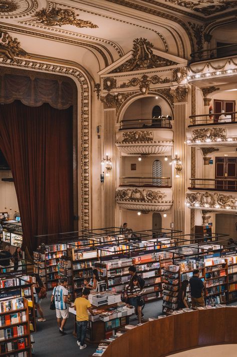 Discover El Ateneo Grand Splendid, the world's most beautiful bookstore, one of the best things to do in Buenos Aires Buenos Aires Bookstore, Ateneo Grand Splendid, El Ateneo, Spanish Books, Argentina Travel, English Book, Free Things To Do, The Chaos, Stunning View