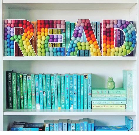 Read Letters, Read Sign, Library Shelves, Wooden Alphabet, Library Decor, Small Letters, Letter D, Nursery Signs, Letter Wall