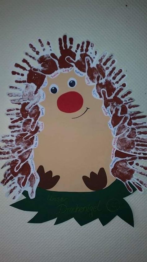 Hedgehog Preschool Craft, Hedgehog Kindergarten, Autumn Crafts Preschool, Nursery Craft Ideas, Høstaktiviteter For Barn, September Crafts, Hedgehog Craft, Fall Arts And Crafts, Nursery Activities