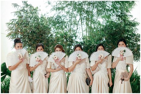 Cebu Filipiniana Wedding | Philippines Wedding Blog Philippine Wedding Ideas, Filipiniana Bridesmaid, Filipino Themed Wedding, Modern Maria Clara, Modern Filipiniana Gown, Filipiniana Wedding Dress, Filipiniana Wedding Theme, Malay Wedding Dress, Modern Filipiniana Dress