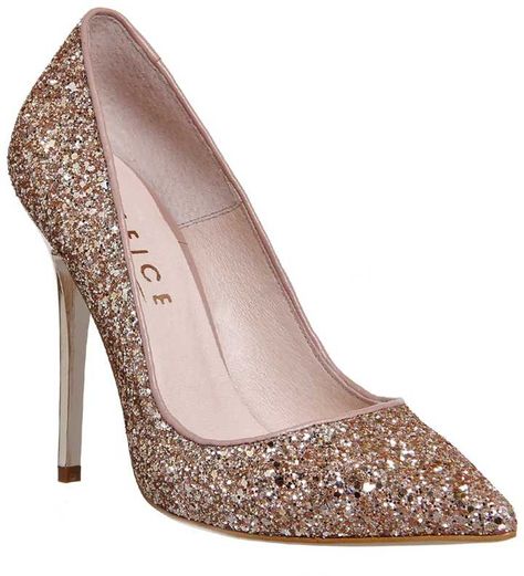 Office On To Point Court Heels (Holly Willoughby) Heels Rose Gold, Glitter Vans, Gold Sparkly Heels, Gold Stiletto Heels, Glitter Stilettos, Rose Gold Heels, Pointy Shoes, Glitter High Heels, Girls High Heels