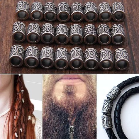 Blonde Dreadlocks, Beard Beads, Viking Wedding, Viking Beard, Viking Hair, Vince Lombardi, Beard Styles For Men, Coconut Oil Hair, Viking Runes