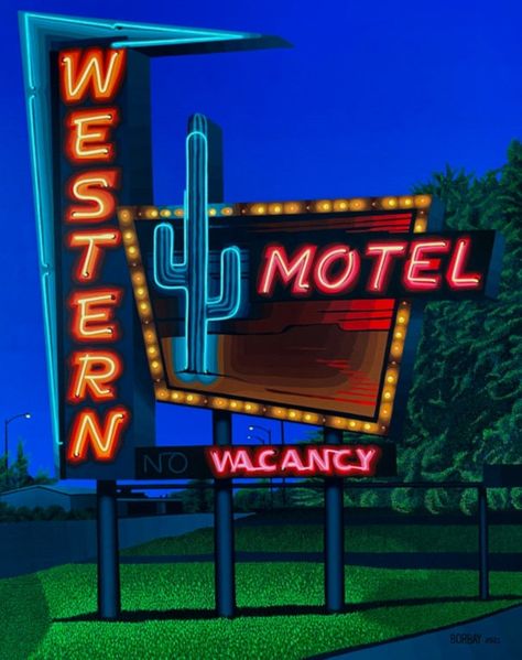 Desert Motel Aesthetic, Desert Motel, Motel Aesthetic, Art Stuff, Vintage Signs, Oklahoma, Neon Signs, Neon, Hotel