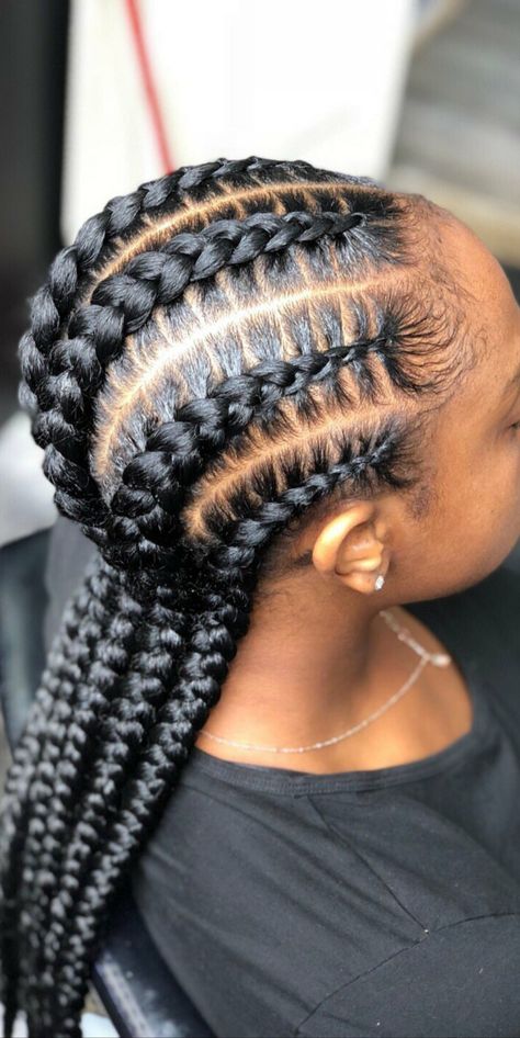 Black Braid Styles, Natural Hair Flat Twist, Cornrow Braid Styles, Corn Rows, Cornrow Styles, Black Hair Updo Hairstyles, Hairstyles Braid, Feed In Braids Hairstyles, French Braids