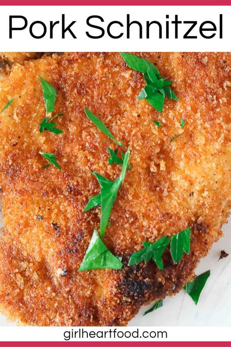 Pork Snitzel, Pork Schnitzel Recipe, Schnitzel Recipe, German Food Authentic, Schnitzel Recipes, Lobster Recipes Tail, Easy Pork Chops, Pork Schnitzel, Easy Pork Chop Recipes