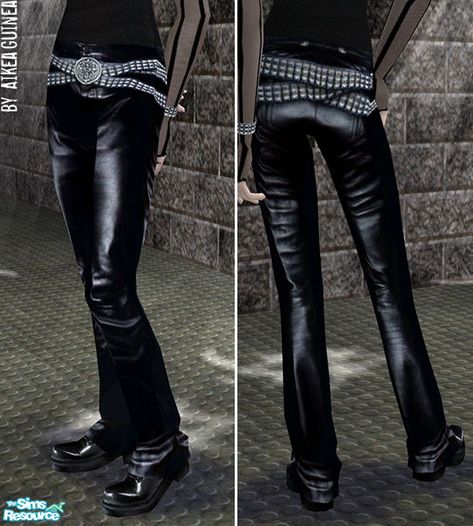 The Sims Resource - Leather Pants for Adult Females - Lowrise Black Sims 4 Leather Pants, Sims Pants, Cardigan With Shorts, Ts2 Cc, Cc Finds, The Sims Resource, Sims Resource, Sims 2, Red Valentino