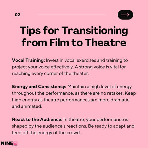 Navigating the fascinating journey from theater to film and vice versa 🤩 Swipe to discover the secrets to success in both realms!
#film #theatre #acting #actingtips #actor Theater Acting, How To Get Better At Acting, Memorization Techniques Acting, Lines To Practice Acting, Theatre Tips Acting, Acting Exercises, Acting Scripts, Acting Quotes, Screenplay Writing