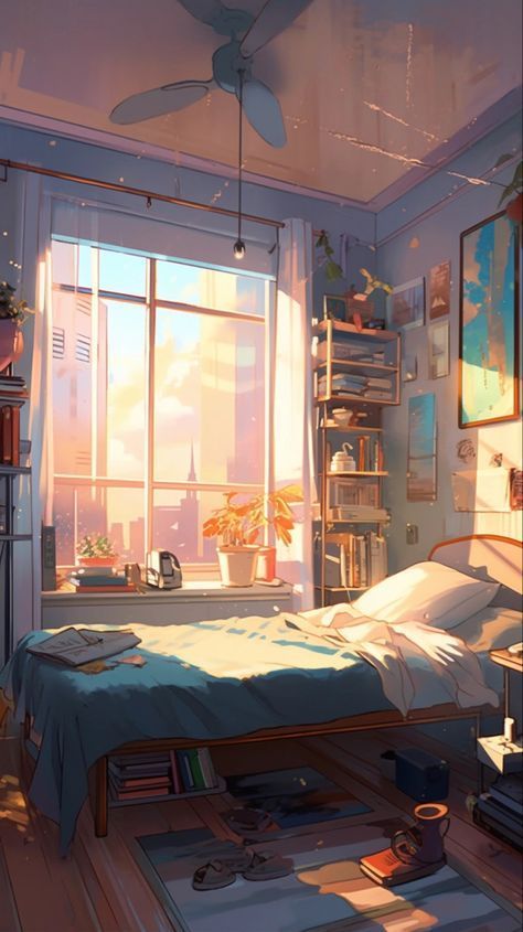 #Stellar Ocean 💫 • Studying music #zicxa #images, #background Josef Kote, Bedroom Aesthetic Cozy, Anamorphic Lens, Makoto Shinkai, Anime House, Bedroom Wallpaper, Anime Room, Anime Backgrounds Wallpapers, Fantasy House