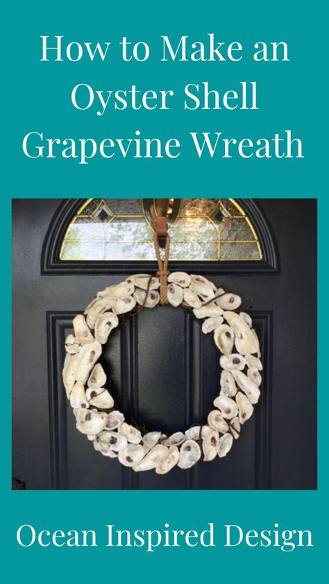 How To Make An Oyster Shell Wreath, Oyster Shell Wreaths, Oyster Shell Wreath Diy, Oyster Wreath Diy, Oyster Wreaths, Oysters Crafts, Oyster Ideas, Oyster Wreath, Diy Oyster Shell