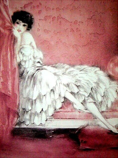 Louis Icart ❤❦♪♫ Louis Icart, Art Deco Paintings, Psy Art, Photo Vintage, Vintage Illustration, Beautiful Artwork, Female Art, Art History, Artist Inspiration