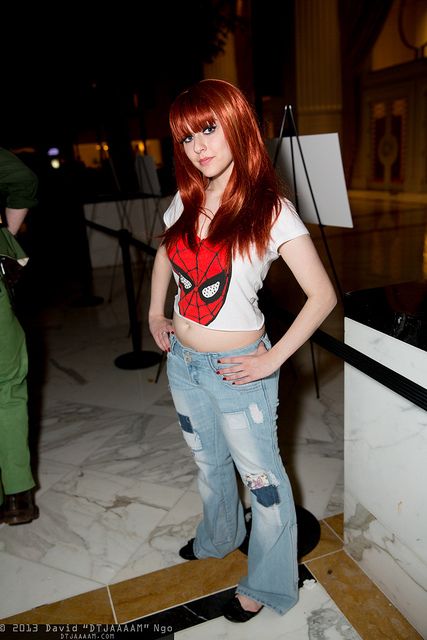 Mary Jane Watson Mj Watson Cosplay, Spiderman And Mary Jane Costume, Mary Jane Spiderman Outfit, Paige Aesthetic, Mary Jane Costume, Jane Costume, National Harbor Maryland, Mary Jane Spiderman, Book Anime