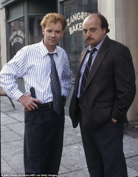 After his first season - the hot-tempered redhead demanded: '$100K per episode, Fridays of... Tv Detectives, Nypd Blue, David Caruso, Csi Miami, Cop Show, Vintage Television, Police Detective, Wow Video, Silent Movie